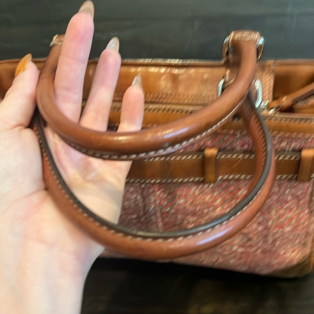 Coach Hampton Herringbone Tweed Satchel - F11215 NEAR VINTAGE - Picture 9 of 12